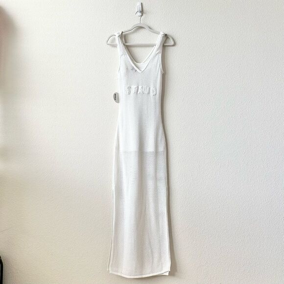NWT Staud Current Mesh Tie Shoulder Dress in White Size XS - Picture 4 of 9